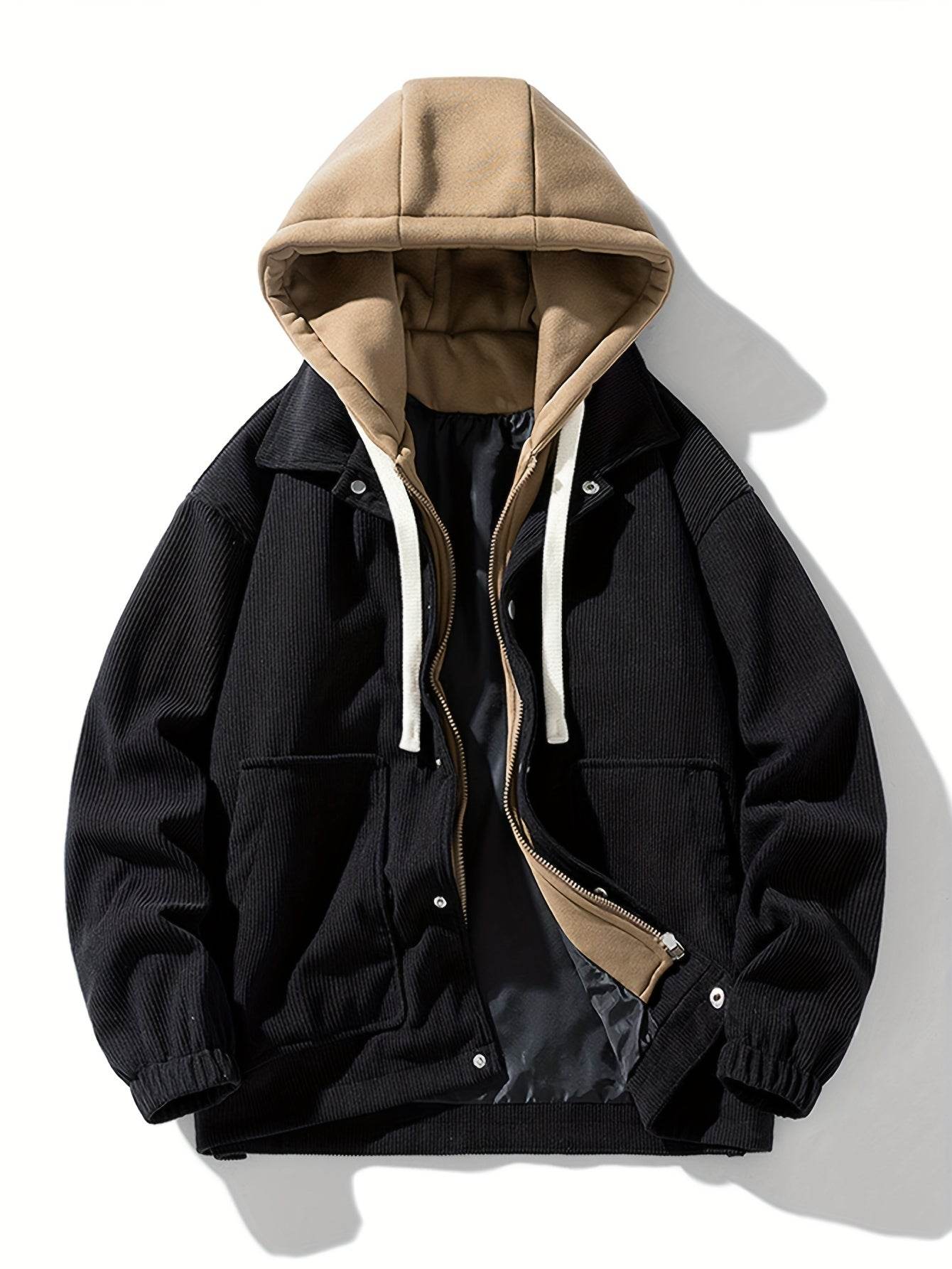 False Two-Piece Hooded Basketball Jacket - Image 13