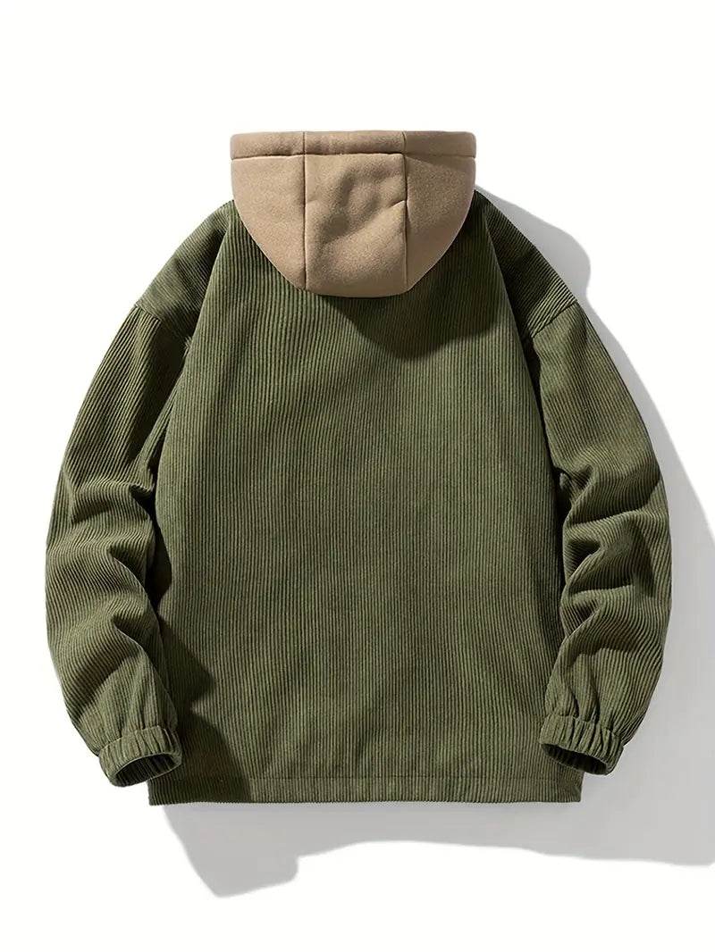 False Two-Piece Hooded Basketball Jacket - Image 19