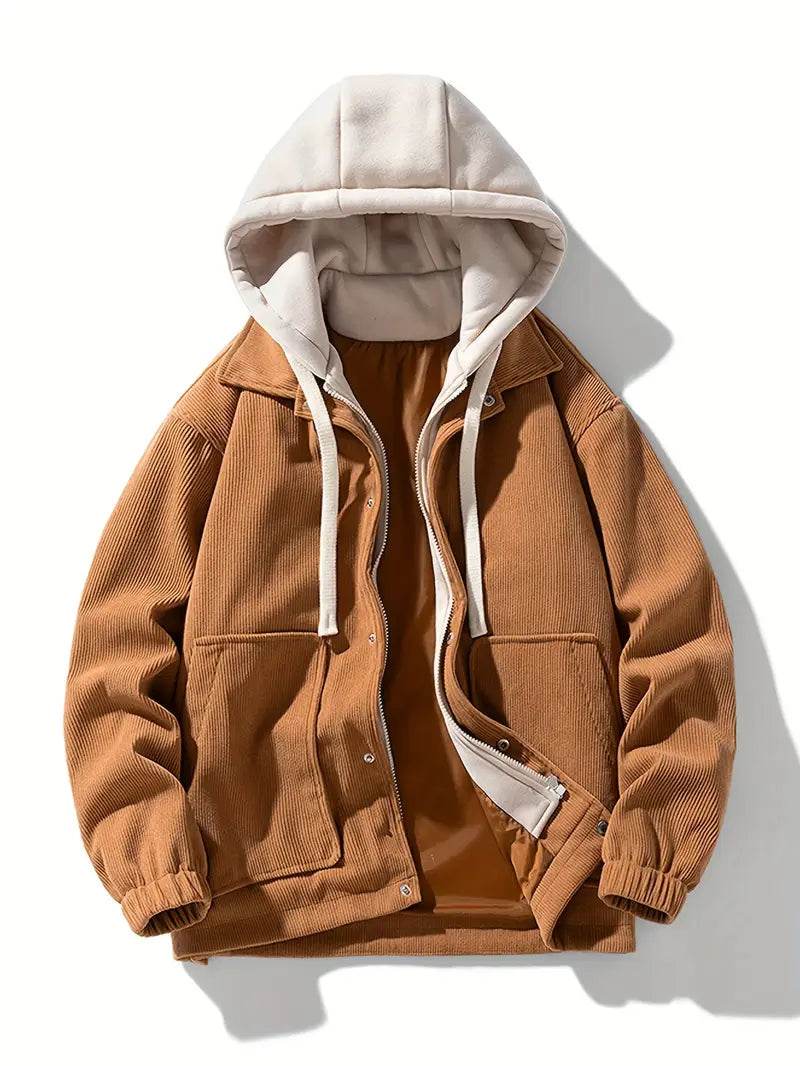 False Two-Piece Hooded Basketball Jacket - Image 23
