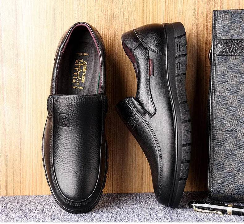 Genuine Leather Casual Shoes For Men Flat Platform Walking Shoes Outdoor Footwear Loafers Breathable Sneakers Handmade Shoes - Image 10