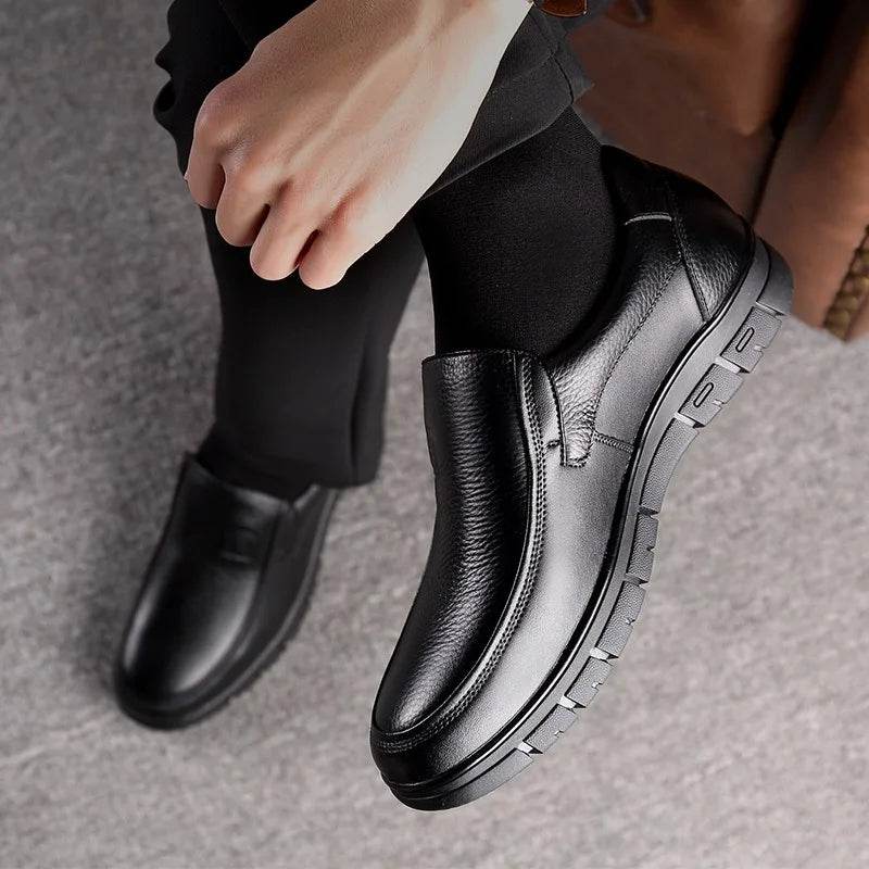 Genuine Leather Casual Shoes For Men Flat Platform Walking Shoes Outdoor Footwear Loafers Breathable Sneakers Handmade Shoes - Image 13