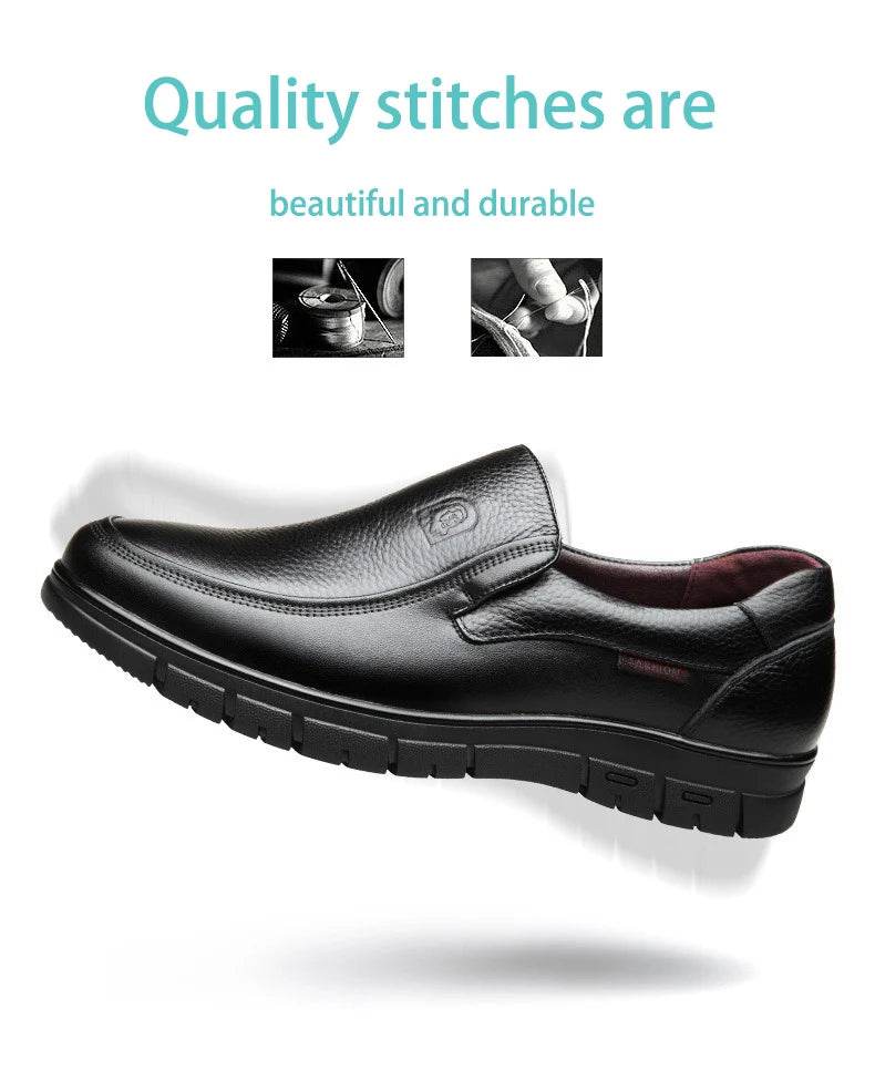 Genuine Leather Casual Shoes For Men Flat Platform Walking Shoes Outdoor Footwear Loafers Breathable Sneakers Handmade Shoes - Image 19