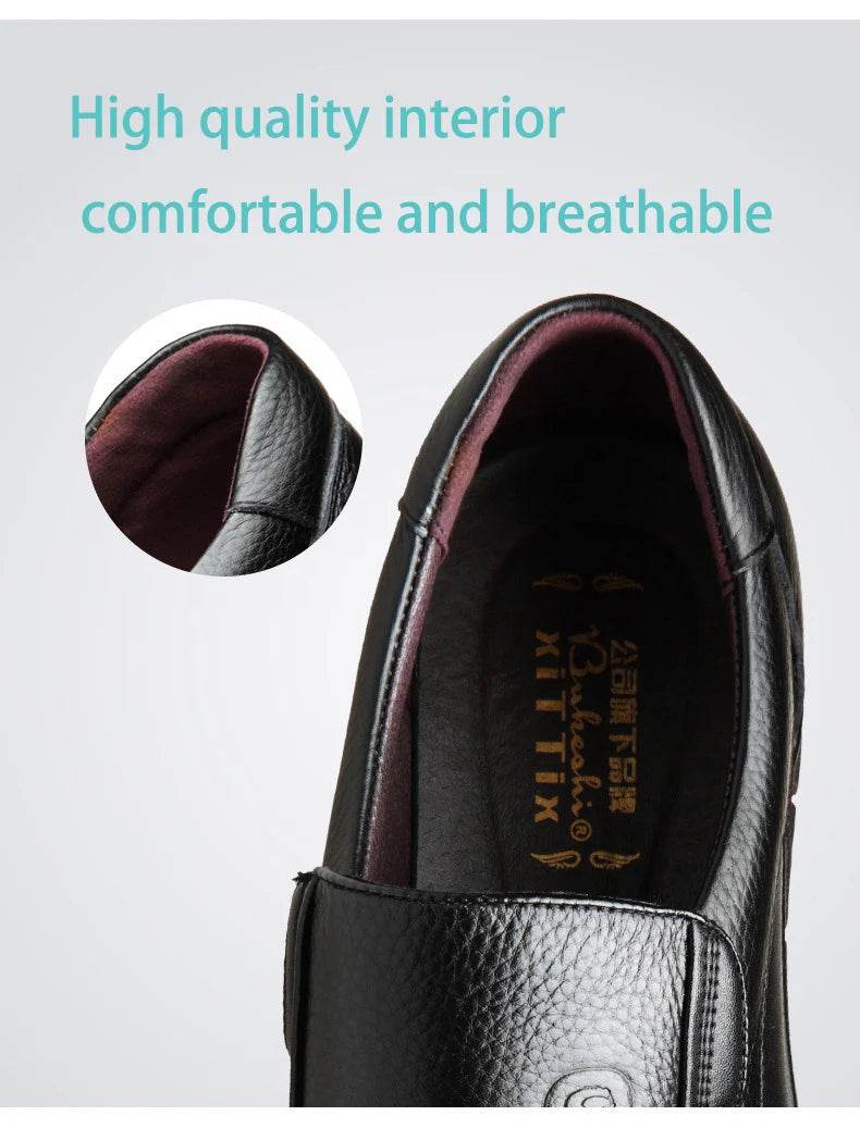 Genuine Leather Casual Shoes For Men Flat Platform Walking Shoes Outdoor Footwear Loafers Breathable Sneakers Handmade Shoes - Image 20