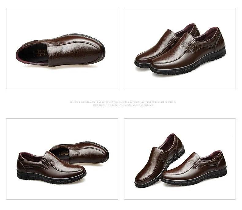 Genuine Leather Casual Shoes For Men Flat Platform Walking Shoes Outdoor Footwear Loafers Breathable Sneakers Handmade Shoes - Image 26
