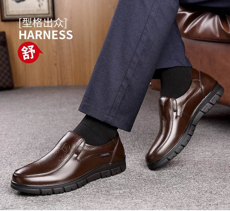 Genuine Leather Casual Shoes For Men Flat Platform Walking Shoes Outdoor Footwear Loafers Breathable Sneakers Handmade Shoes - Image 5