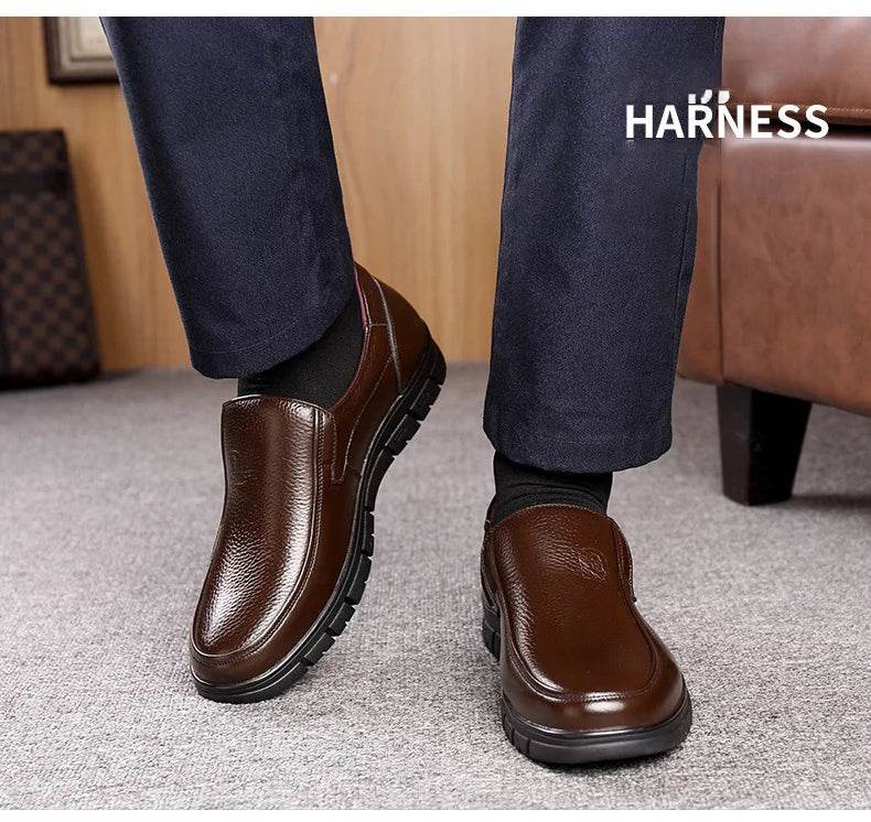 Genuine Leather Casual Shoes For Men Flat Platform Walking Shoes Outdoor Footwear Loafers Breathable Sneakers Handmade Shoes - Image 7