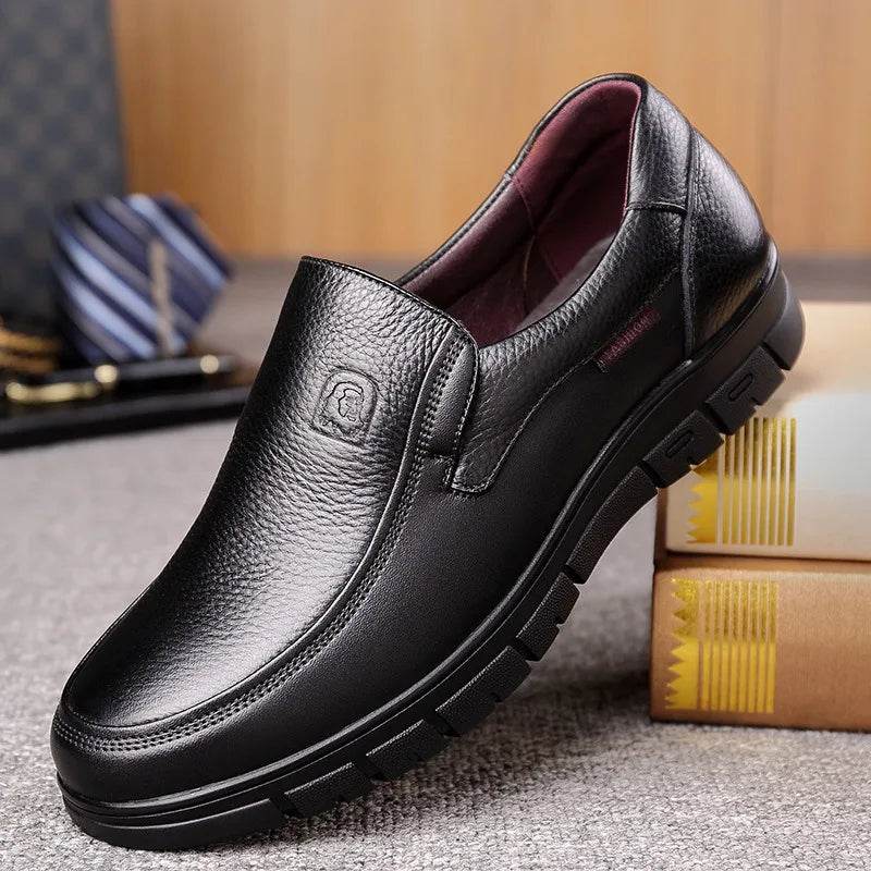 Genuine Leather Casual Shoes For Men Flat Platform Walking Shoes Outdoor Footwear Loafers Breathable Sneakers Handmade Shoes - Image 9