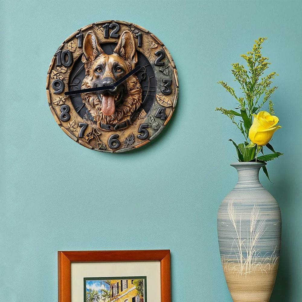 German Shepherd Silent Wall Clock - Image 3