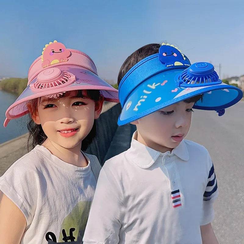 Kids Sun Visor Fan Hat - Image 3