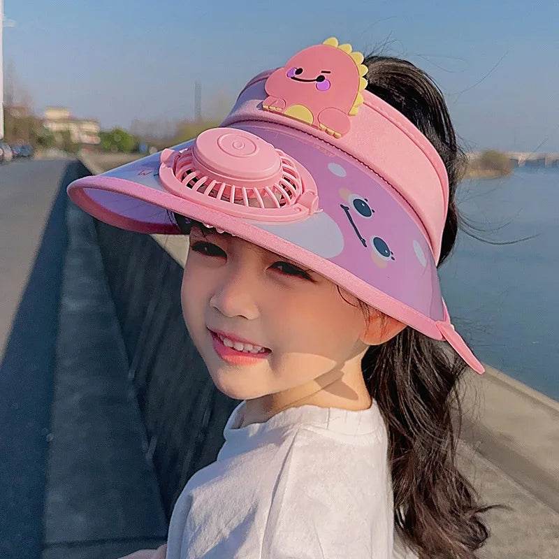 Kids Sun Visor Fan Hat - Image 5