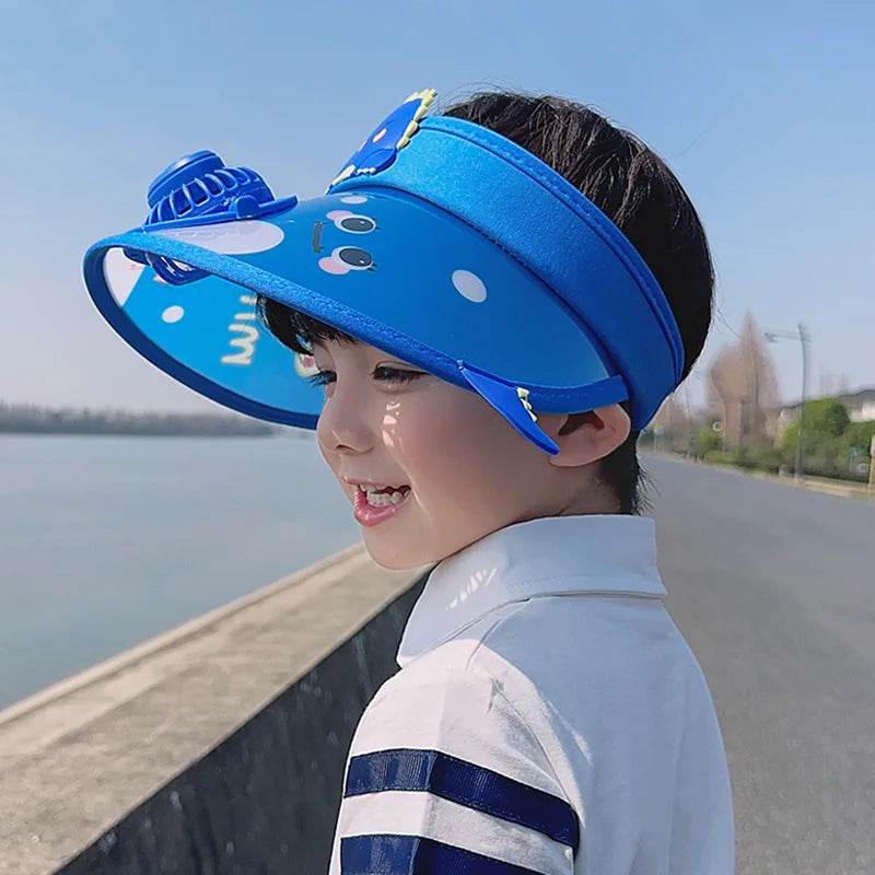 Kids Sun Visor Fan Hat - Image 6