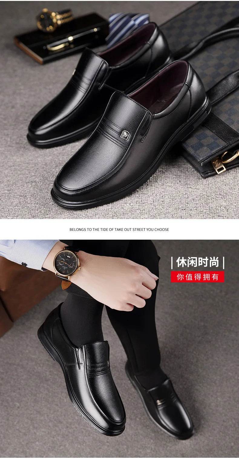 Leather Men Formal Shoes Luxury Brand 2025 Men's Loafers Dress Moccasins Breathable Slip on Black Driving Shoes Plus Size 38-46 - Image 14