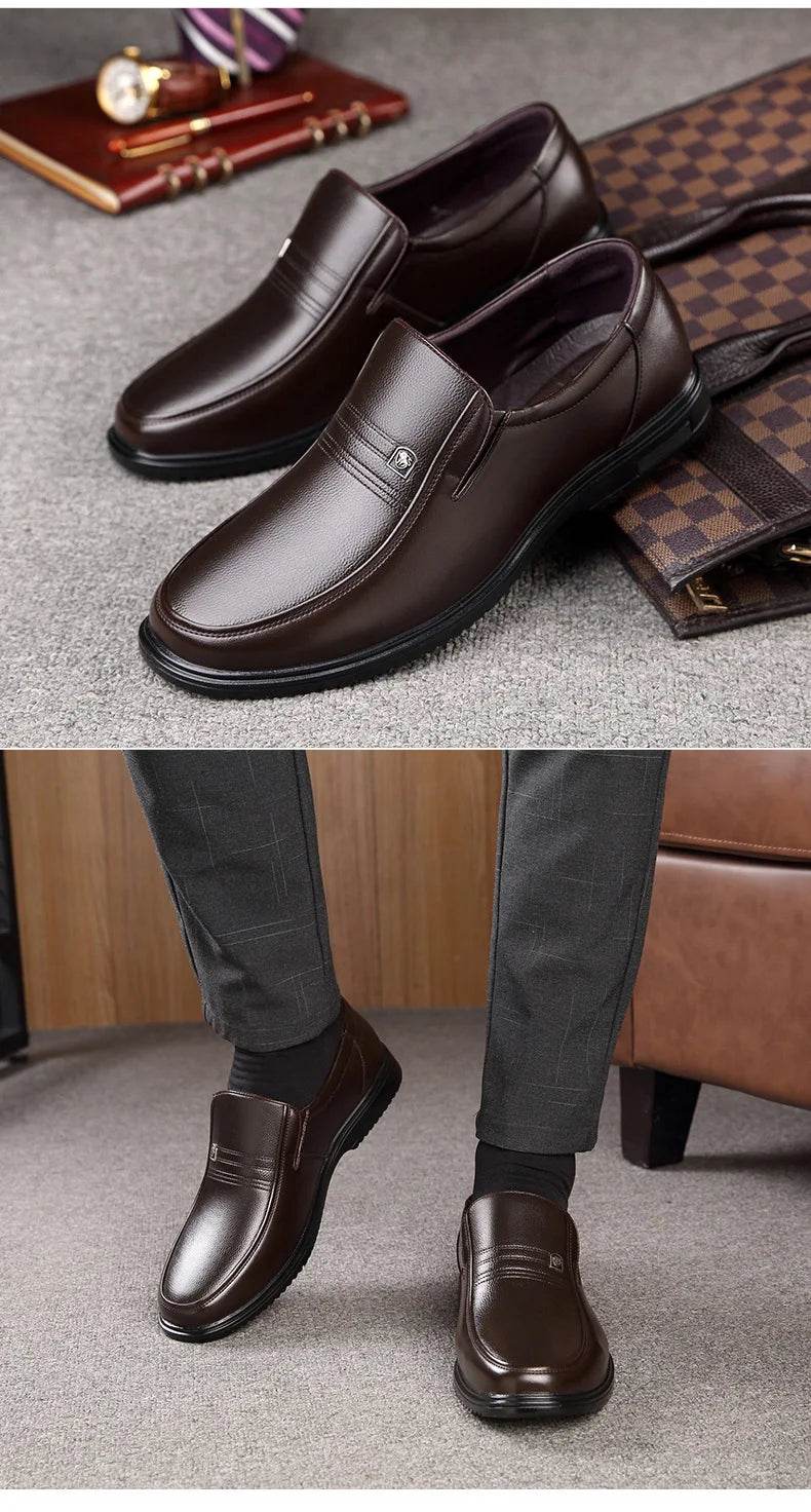 Leather Men Formal Shoes Luxury Brand 2025 Men's Loafers Dress Moccasins Breathable Slip on Black Driving Shoes Plus Size 38-46 - Image 22