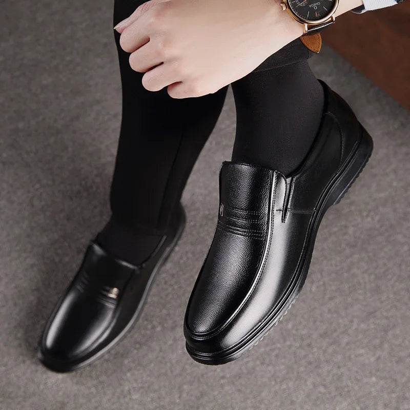 Leather Men Formal Shoes Luxury Brand 2025 Men's Loafers Dress Moccasins Breathable Slip on Black Driving Shoes Plus Size 38-46 - Image 4