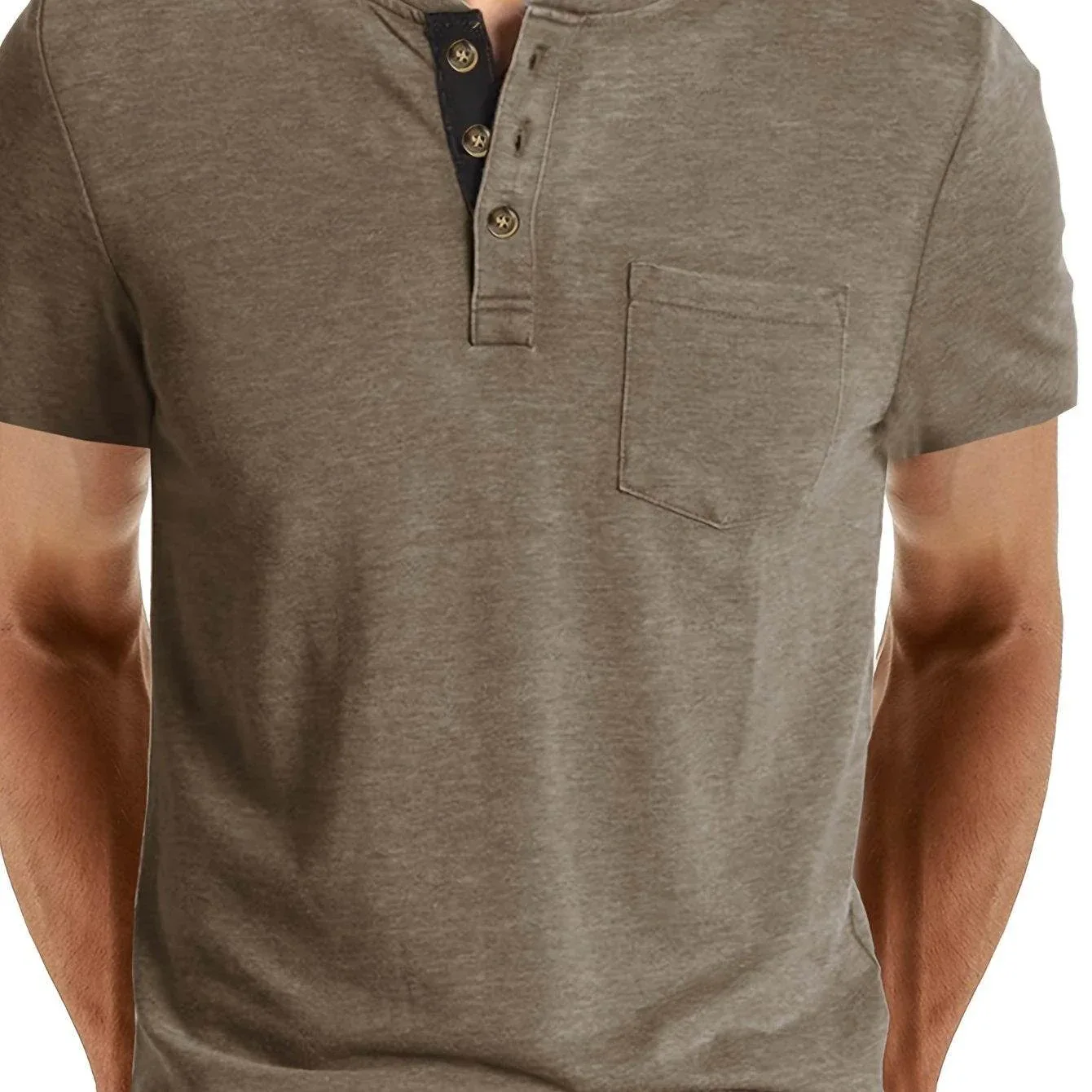 Men's Classic Cotton Blend Henley Tee - Image 12