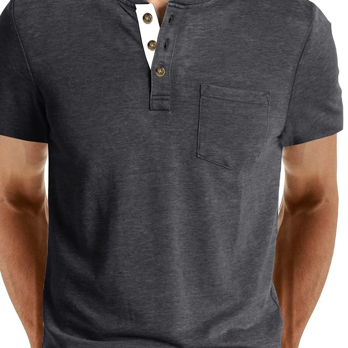 Men's Classic Cotton Blend Henley Tee - Image 15