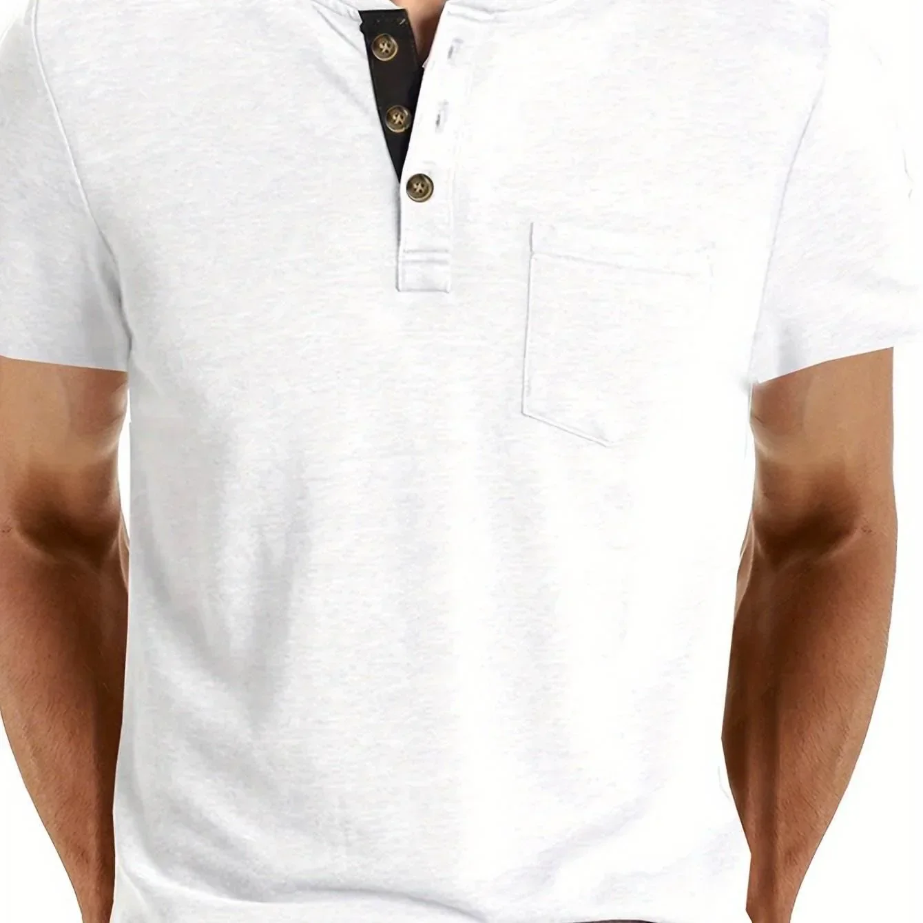 Men's Classic Cotton Blend Henley Tee - Image 16