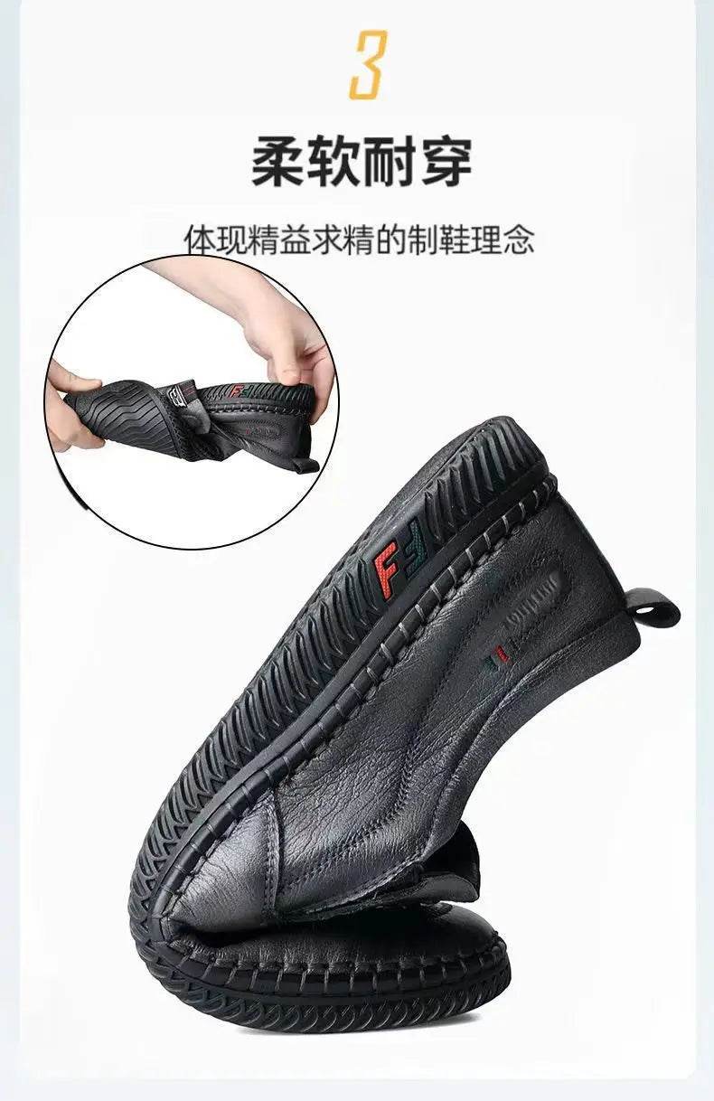 Mens Leather Loafers Non Slip Walking Flats Breathable Outdoor Slip on Casual Shoes for Male Work Office Driving Sneakers2 - Image 12