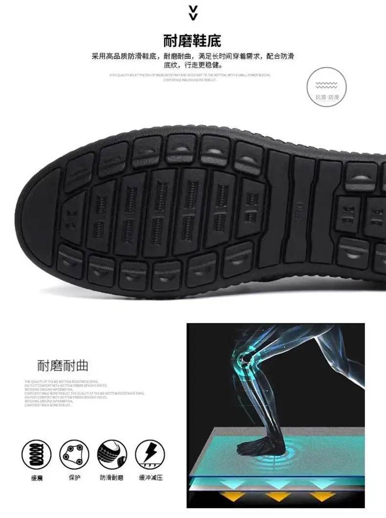 Mens Leather Loafers Non Slip Walking Flats Breathable Outdoor Slip on Casual Shoes for Male Work Office Driving Sneakers2 - Image 14