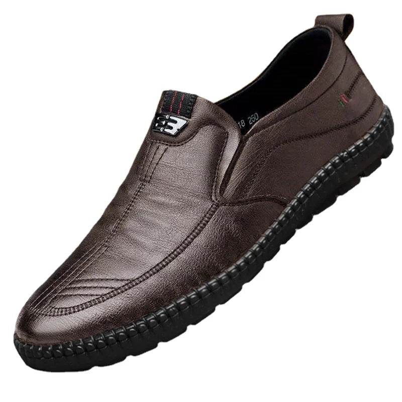 Mens Leather Loafers Non Slip Walking Flats Breathable Outdoor Slip on Casual Shoes for Male Work Office Driving Sneakers2 - Image 18