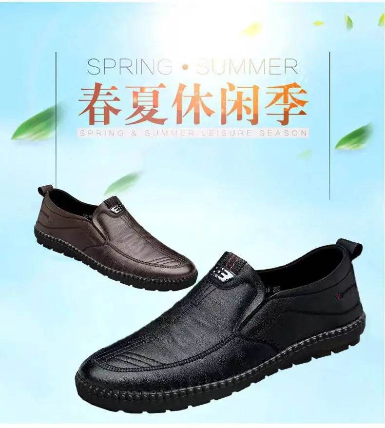 Mens Leather Loafers Non Slip Walking Flats Breathable Outdoor Slip on Casual Shoes for Male Work Office Driving Sneakers2 - Image 7