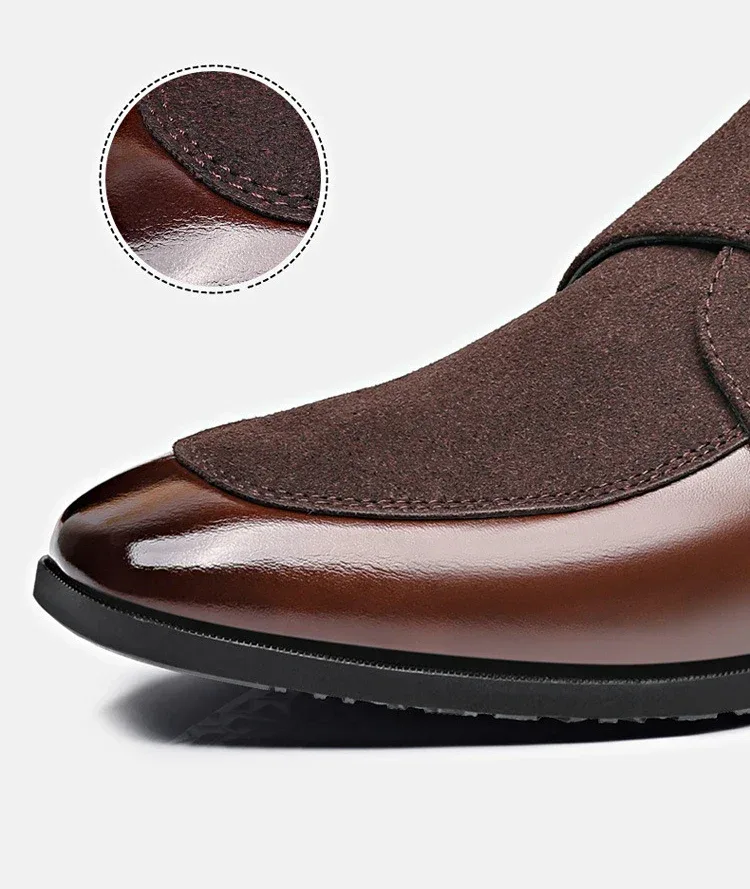 Polished Leather Buckle Loafers - Image 12