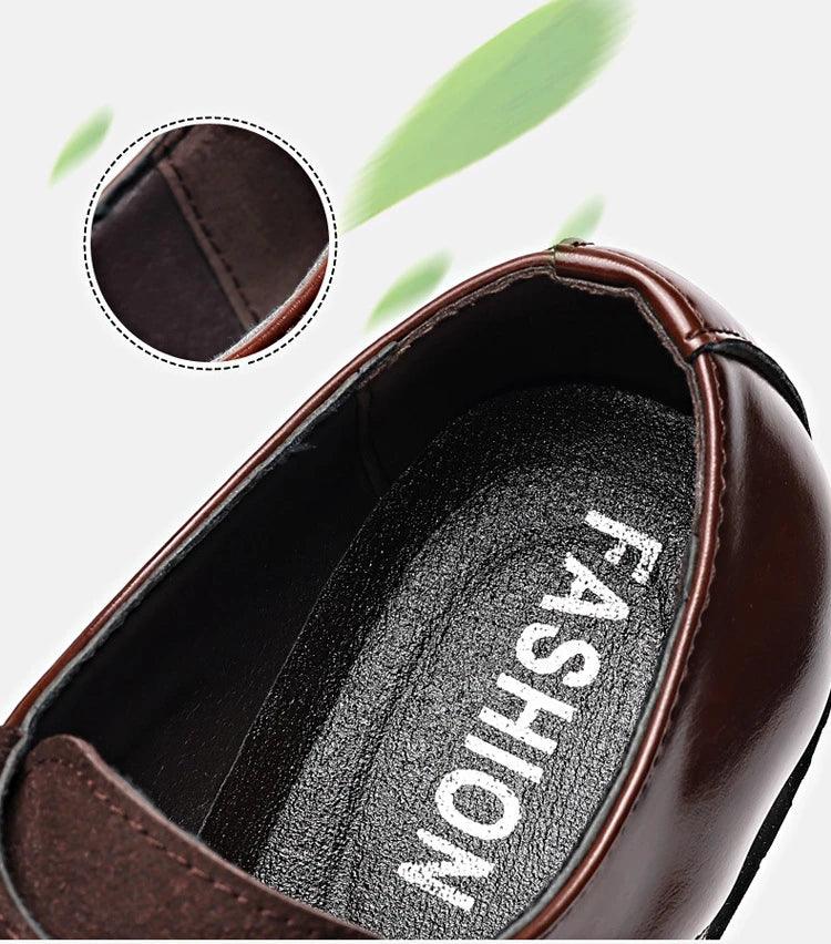 Polished Leather Buckle Loafers - Image 13