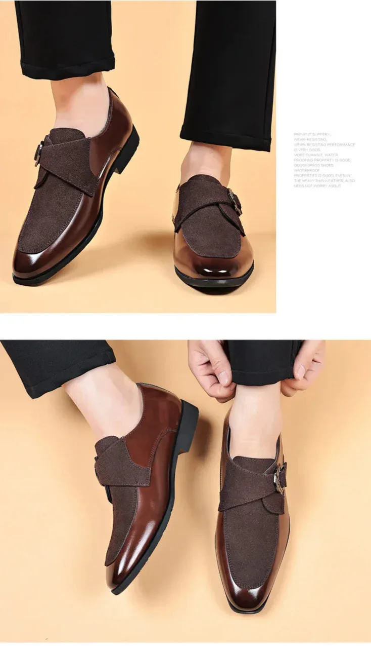 Polished Leather Buckle Loafers - Image 16