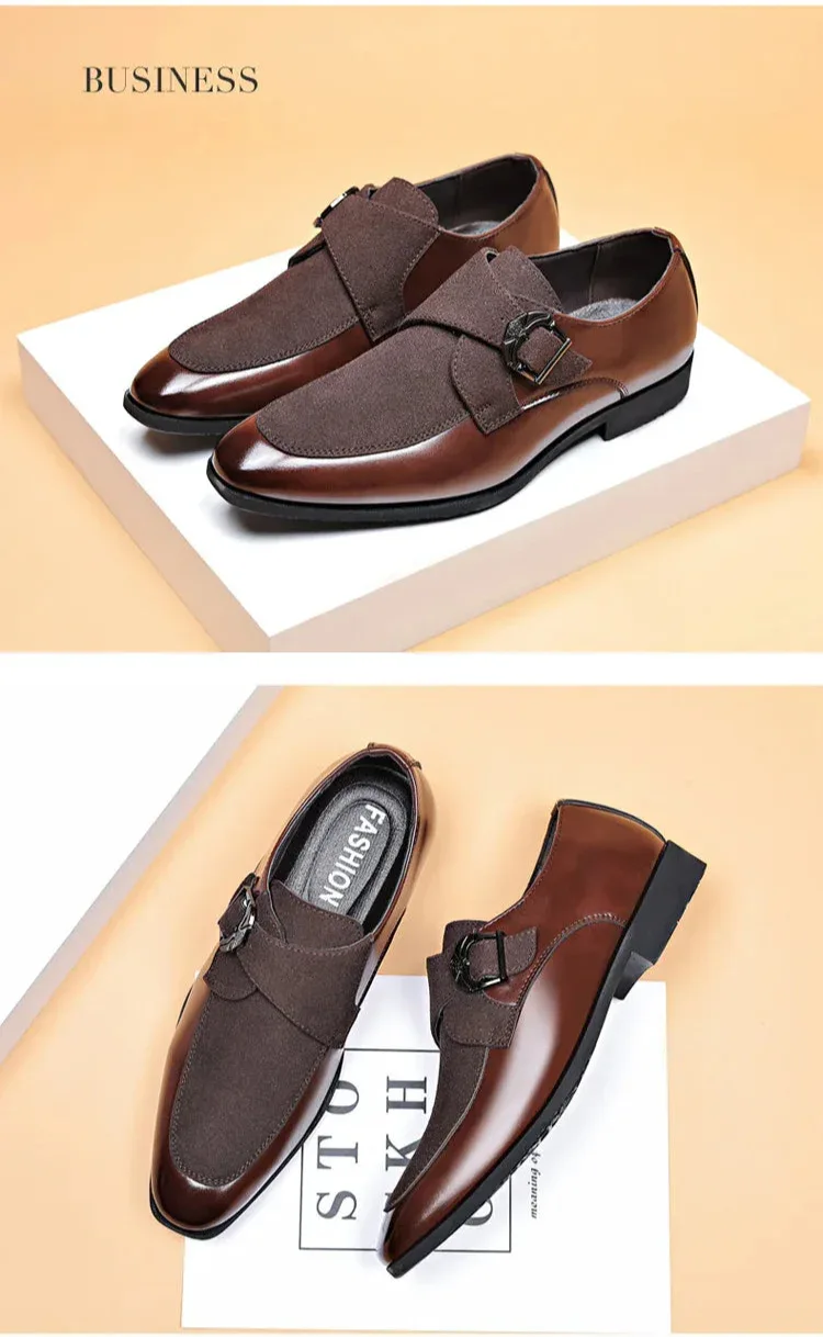 Polished Leather Buckle Loafers - Image 17
