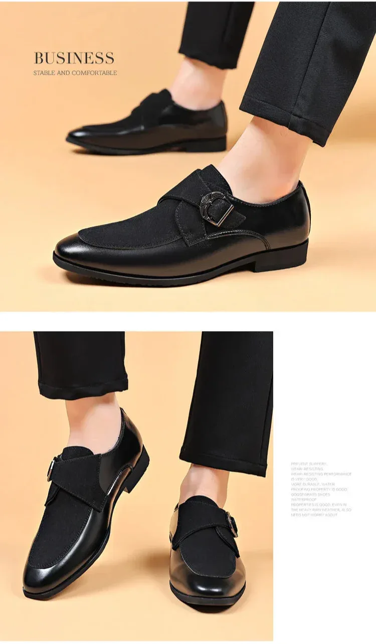 Polished Leather Buckle Loafers - Image 19