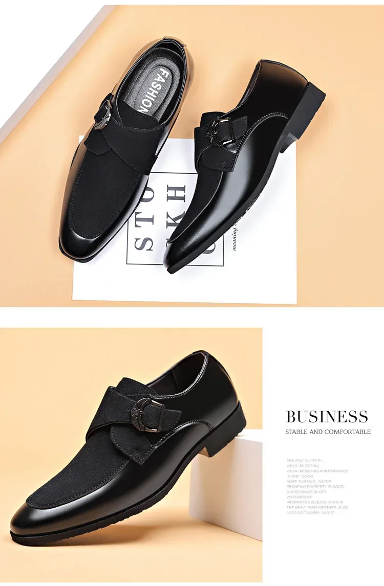 Polished Leather Buckle Loafers - Image 21