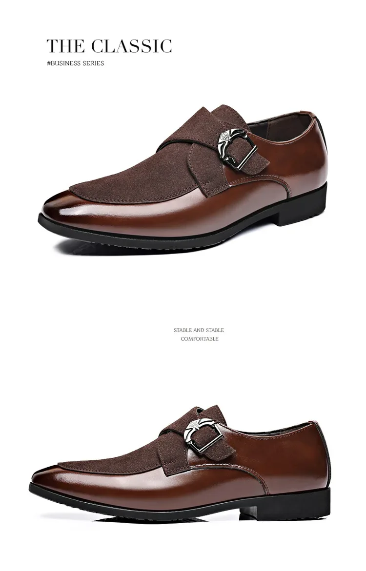 Polished Leather Buckle Loafers - Image 22