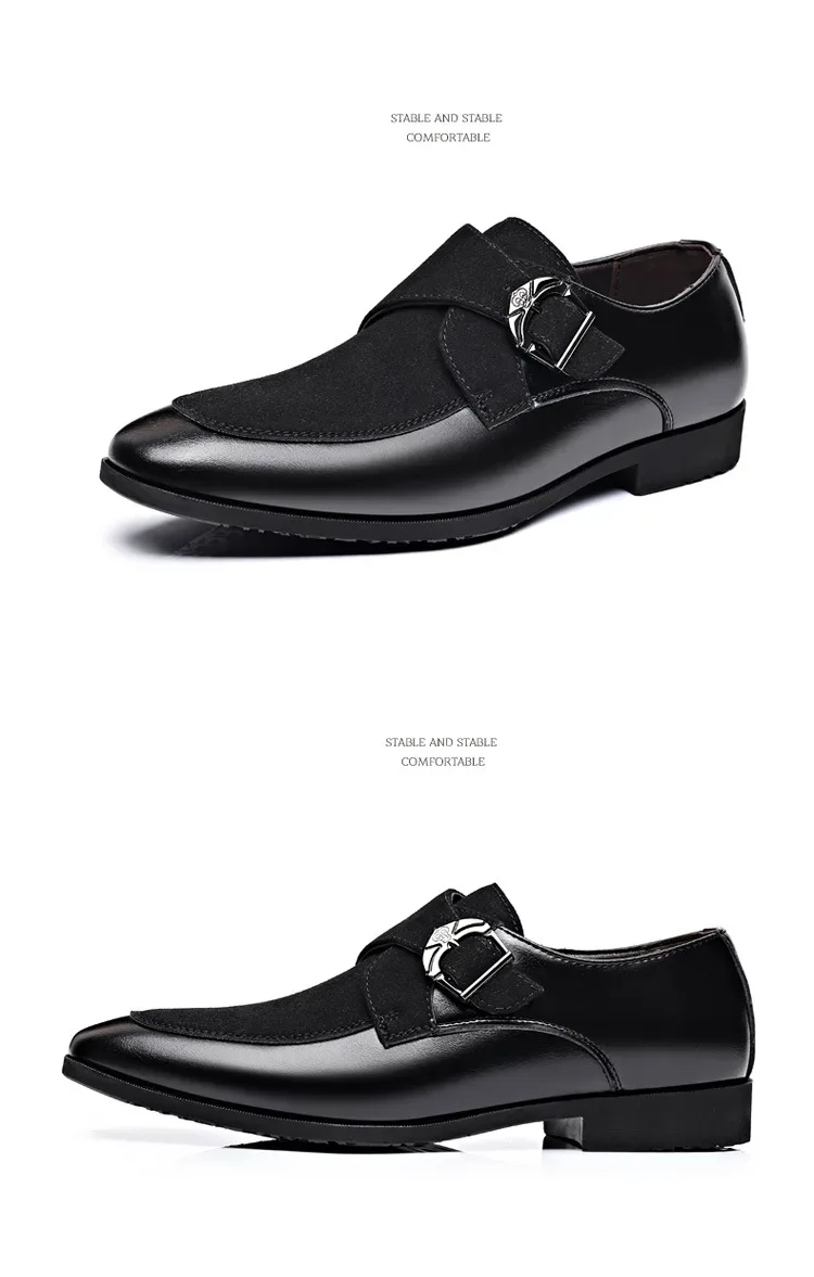 Polished Leather Buckle Loafers - Image 24
