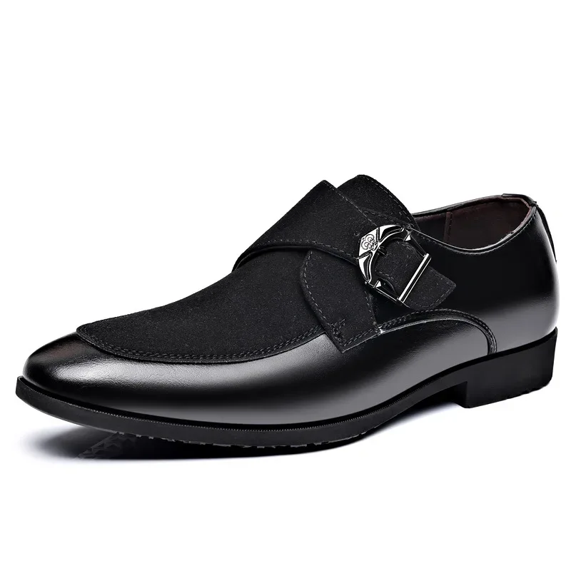 Polished Leather Buckle Loafers - Image 25