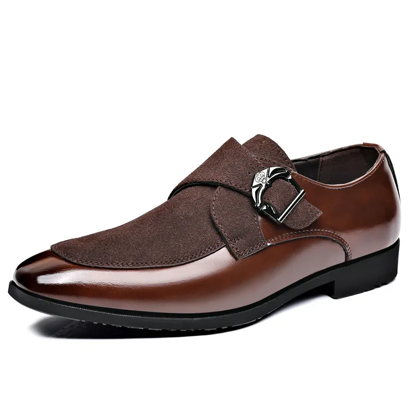 Polished Leather Buckle Loafers - Image 26