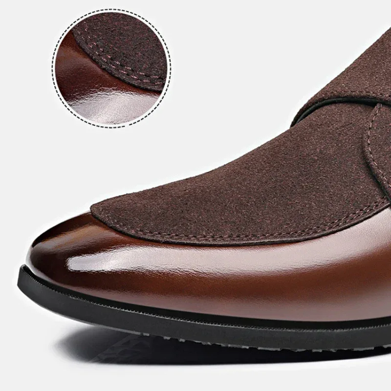 Polished Leather Buckle Loafers - Image 7