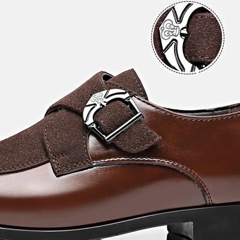 Polished Leather Buckle Loafers - Image 8
