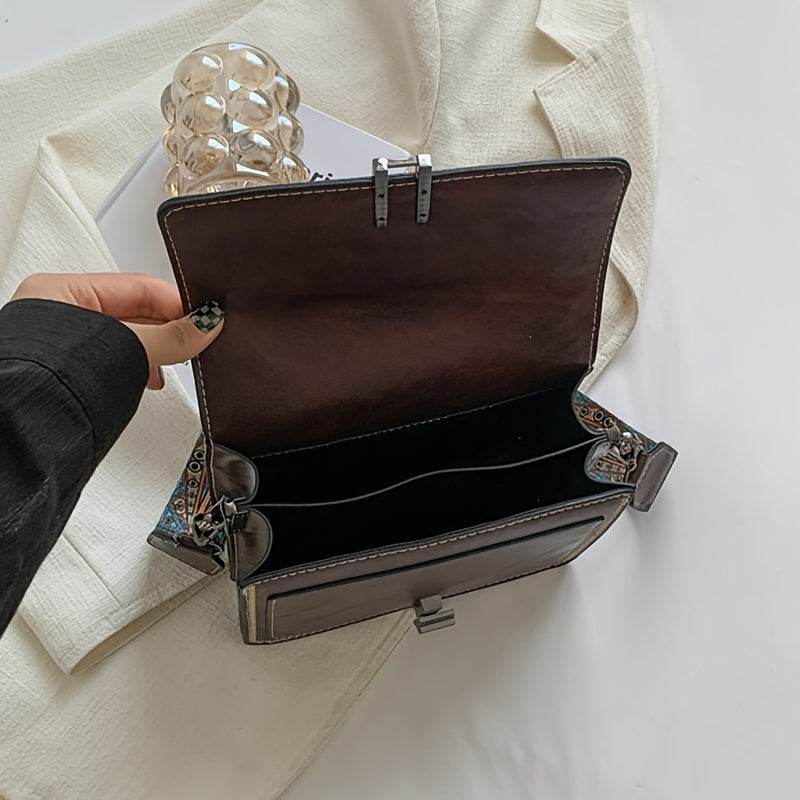 Retro Flap Mini Shoulder Bag - Image 7