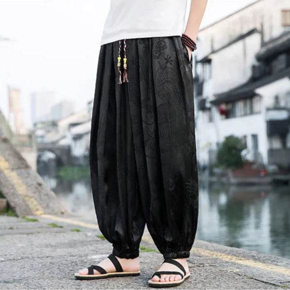 Samurai Style Wide-Leg Trousers - Image 16