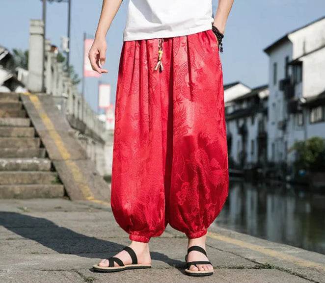 Samurai Style Wide-Leg Trousers - Image 25
