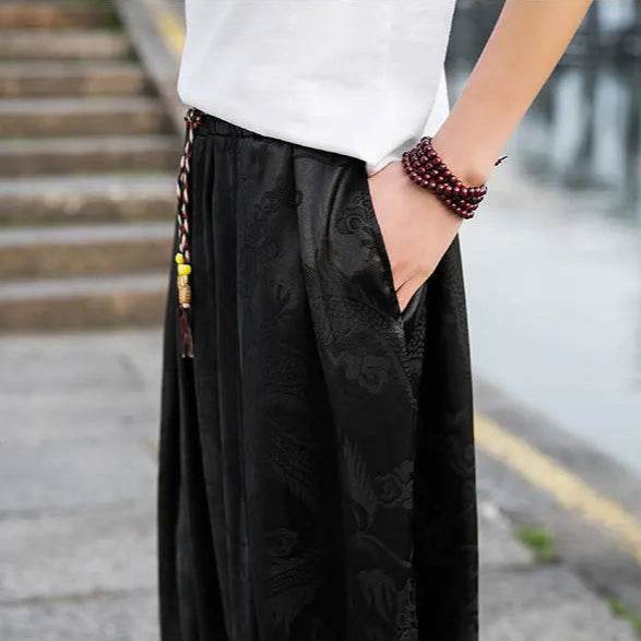 Samurai Style Wide-Leg Trousers - Image 31