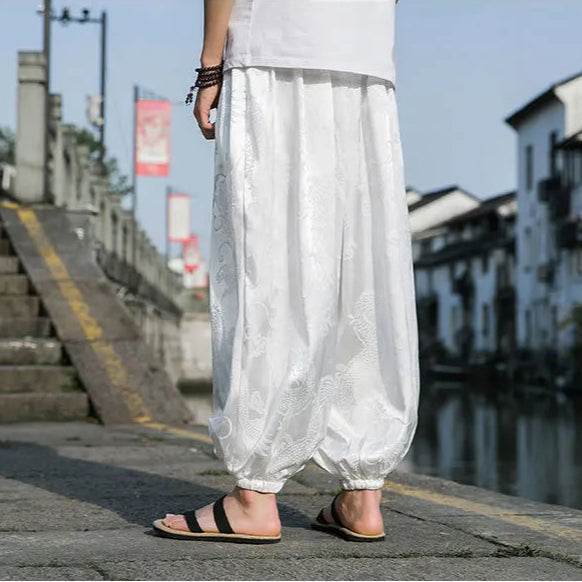 Samurai Style Wide-Leg Trousers - Image 34