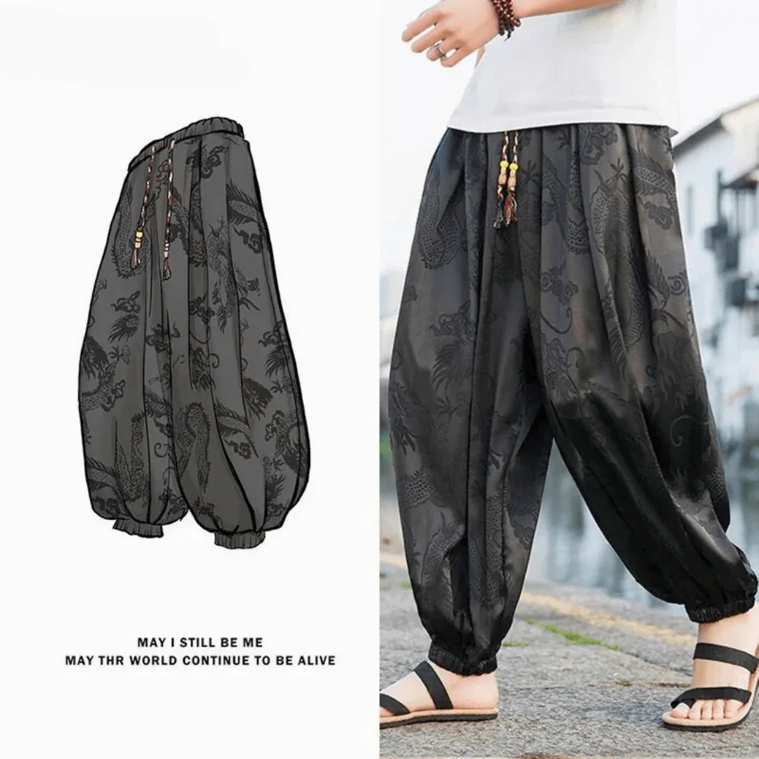 Samurai Style Wide-Leg Trousers - Image 36