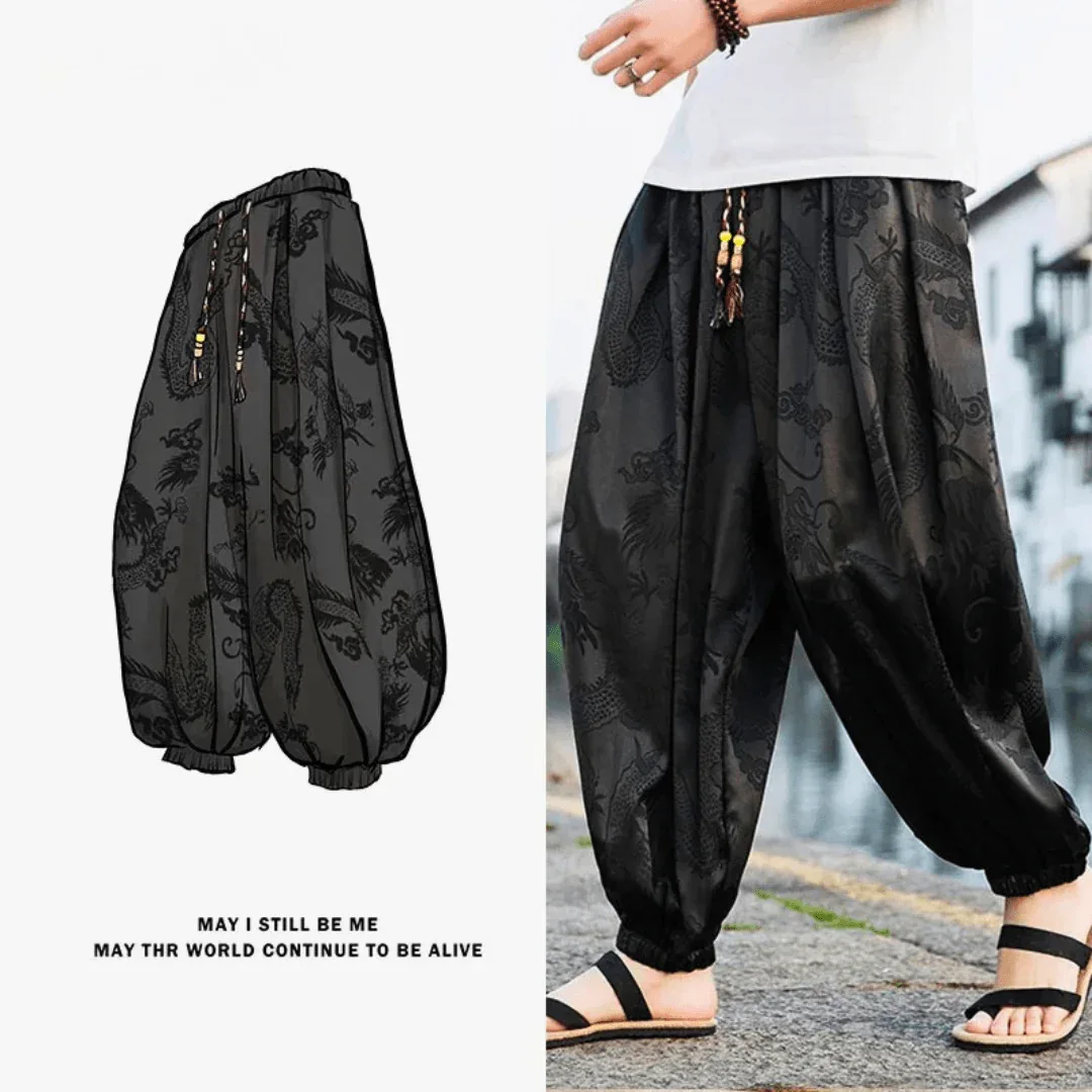 Samurai Style Wide-Leg Trousers - Image 6