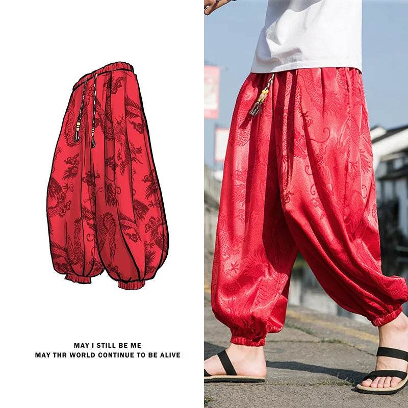 Samurai Style Wide-Leg Trousers - Image 9
