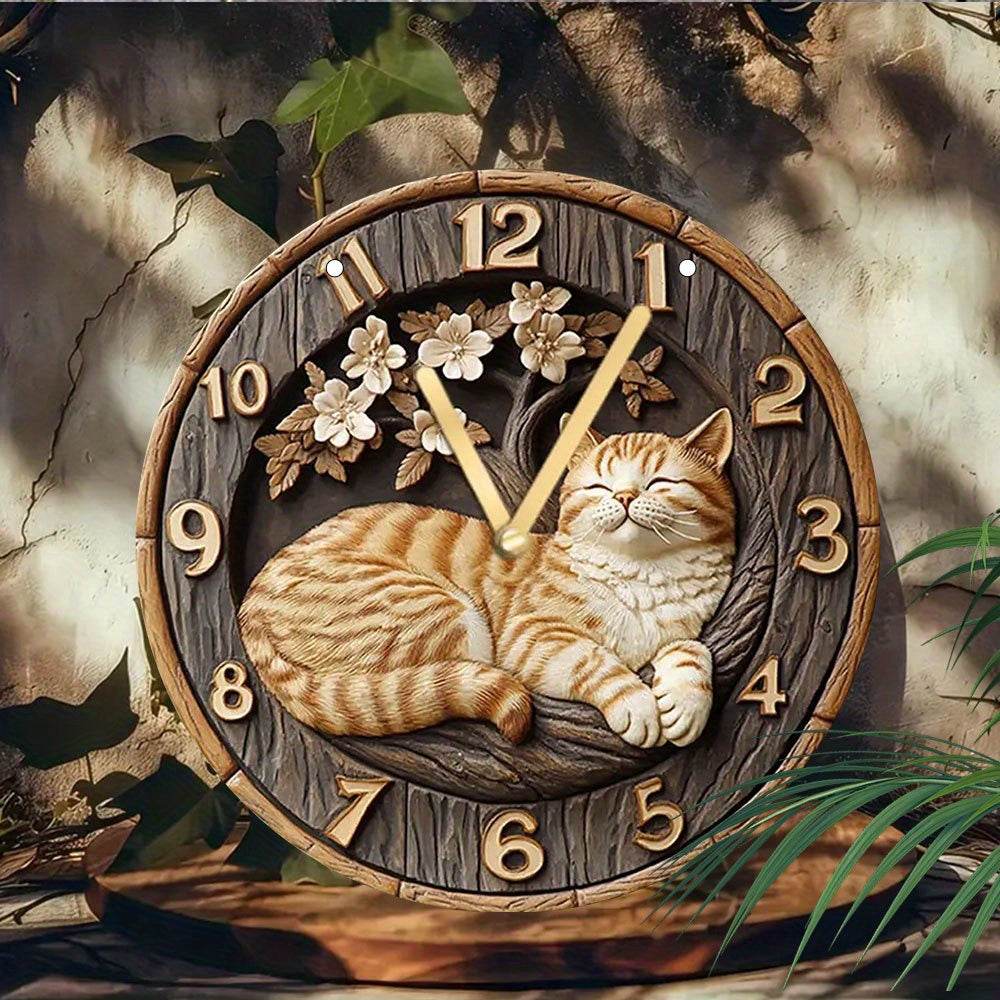 Cute Cat Silent Wall Clock - Image 24