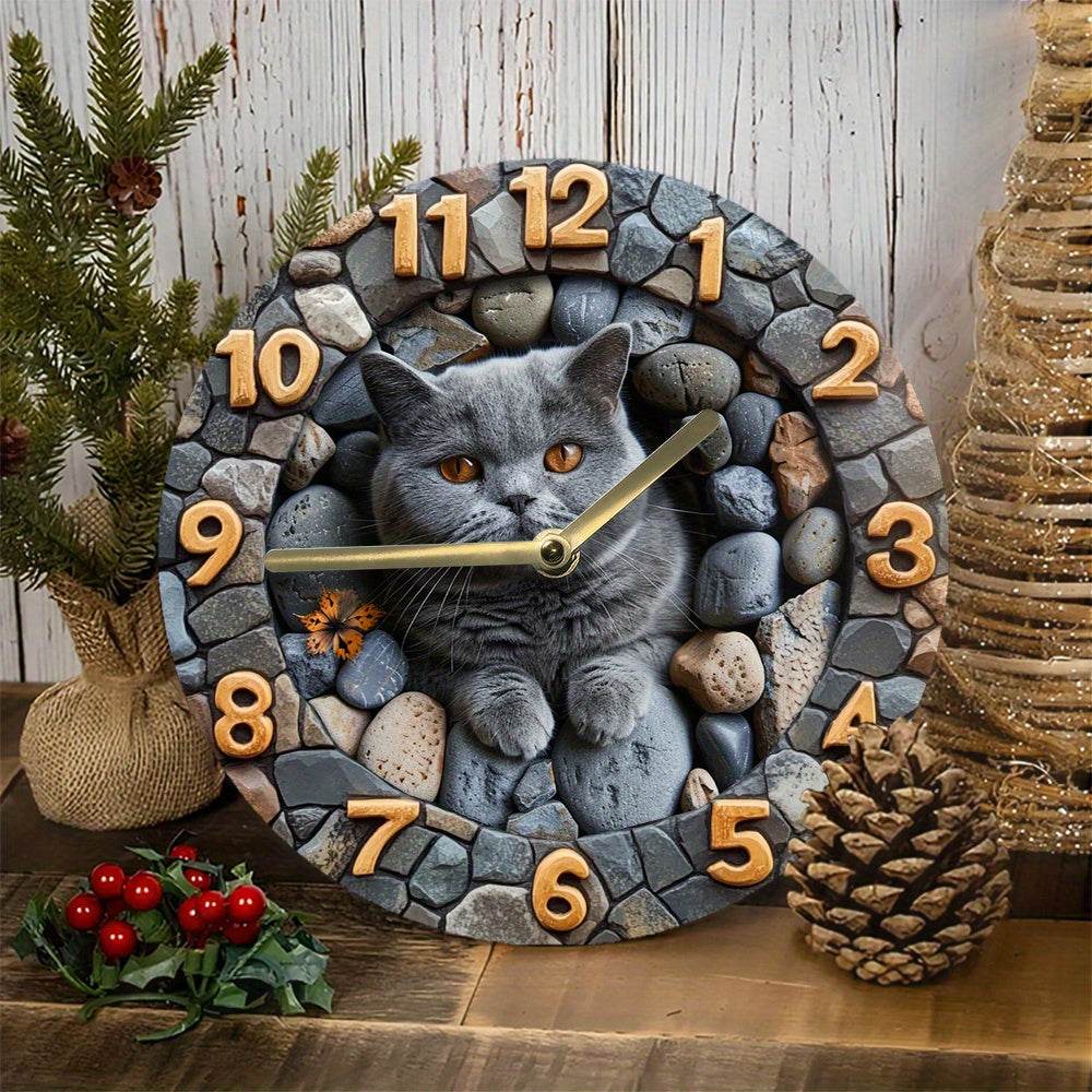 Cute Cat Silent Wall Clock - Image 31