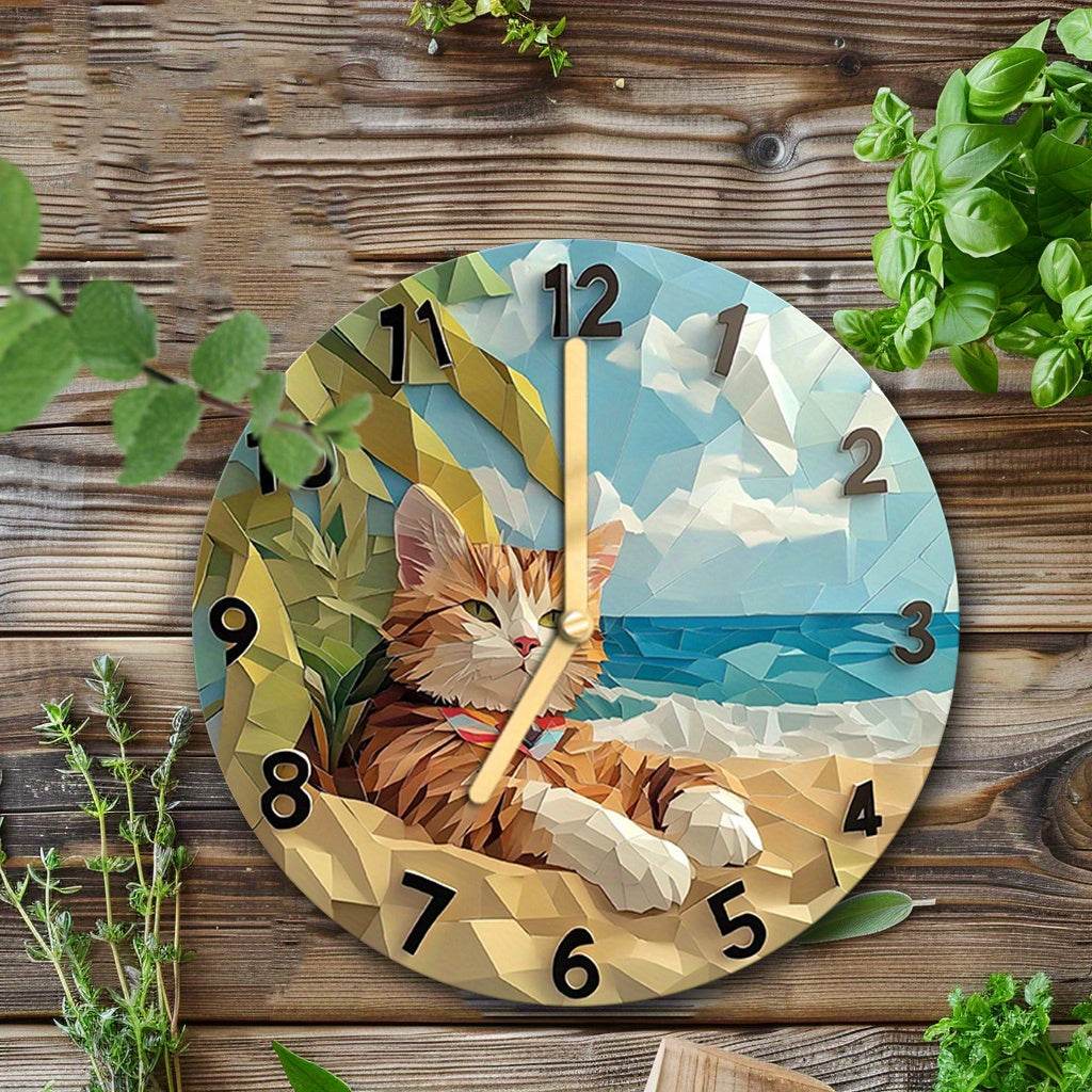 Cute Cat Silent Wall Clock - Image 32