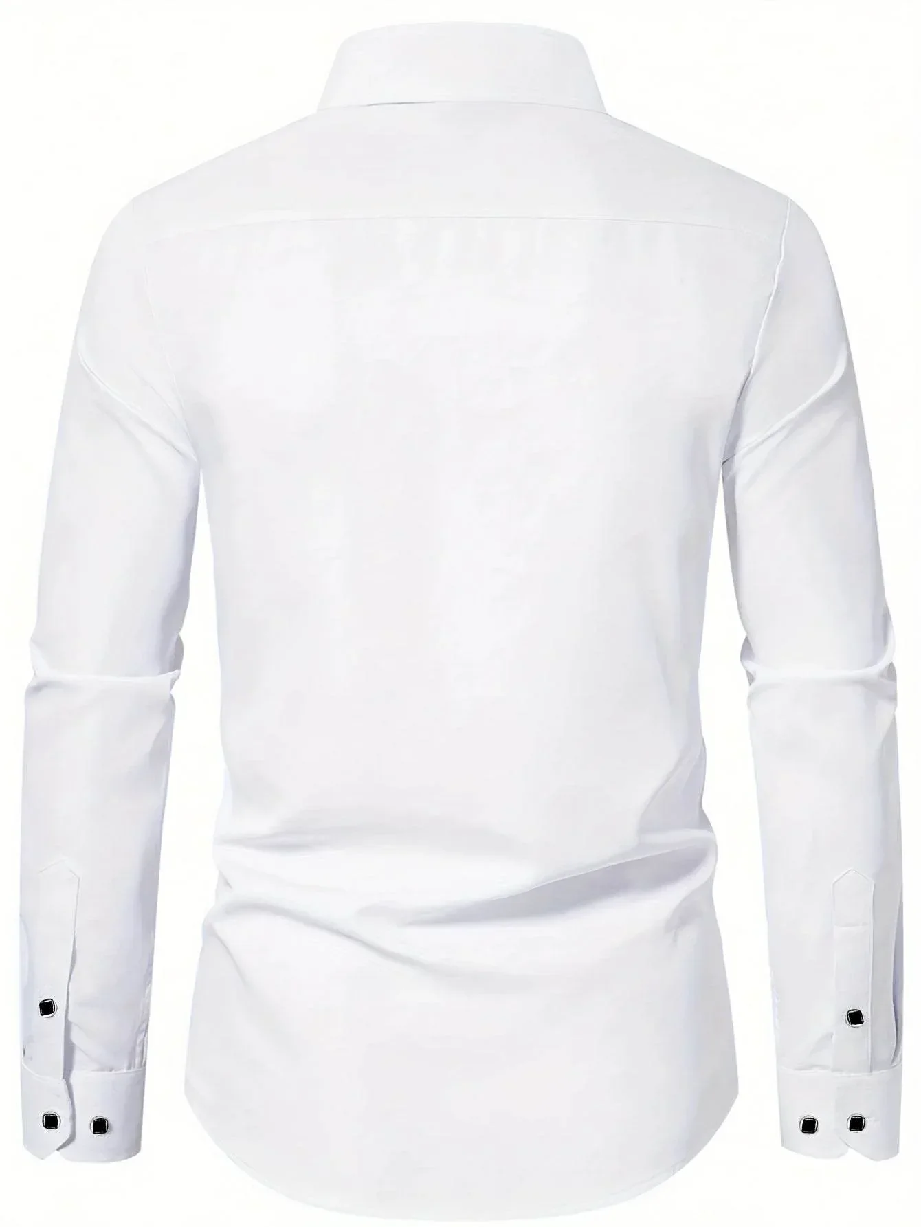 Slim Fit Glossy Dress Shirt - Image 11