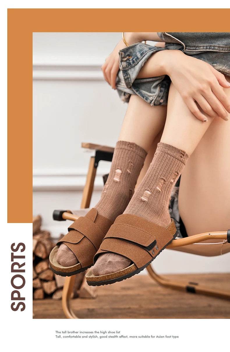 Suede Strap Slide Sandals - Image 17